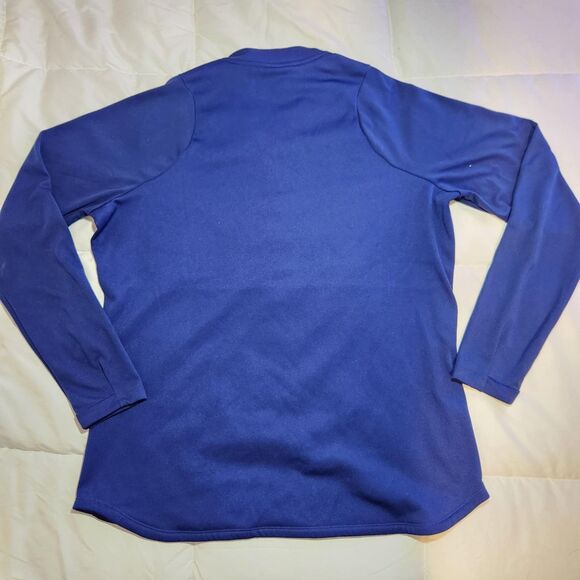 Nike Dri Fit 1/4 Zip Pullover Blue Neon Stripe Athletic Training Mens XL - Picture 3 of 7